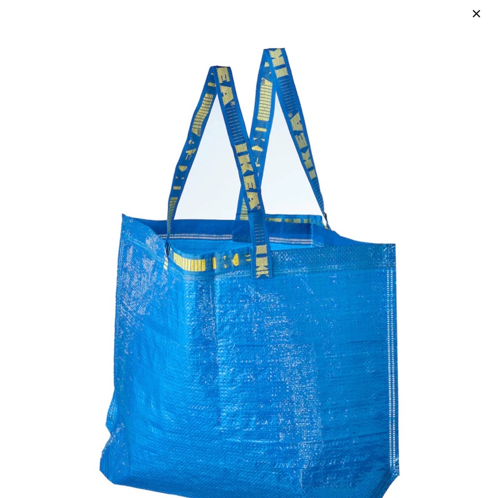 IKEA X2 FRAKTA extra Large BLUE Shopping Tote Bags NEW - Picture 2 of 8